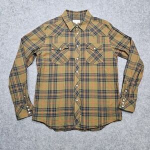 Tecovas Pearl Snap Western Shirt Mens Medium Plaid Long Sleeve Button Up Flannel